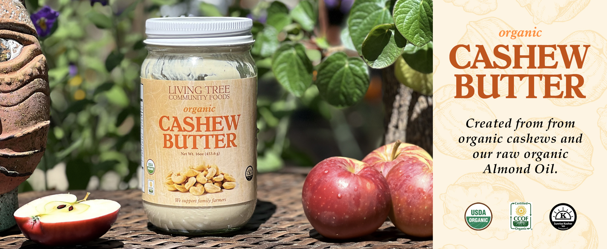 Cashew Butter Homepage Slideshow Header