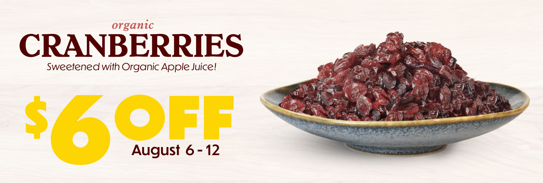 Cranberries Weekly Sale Banner