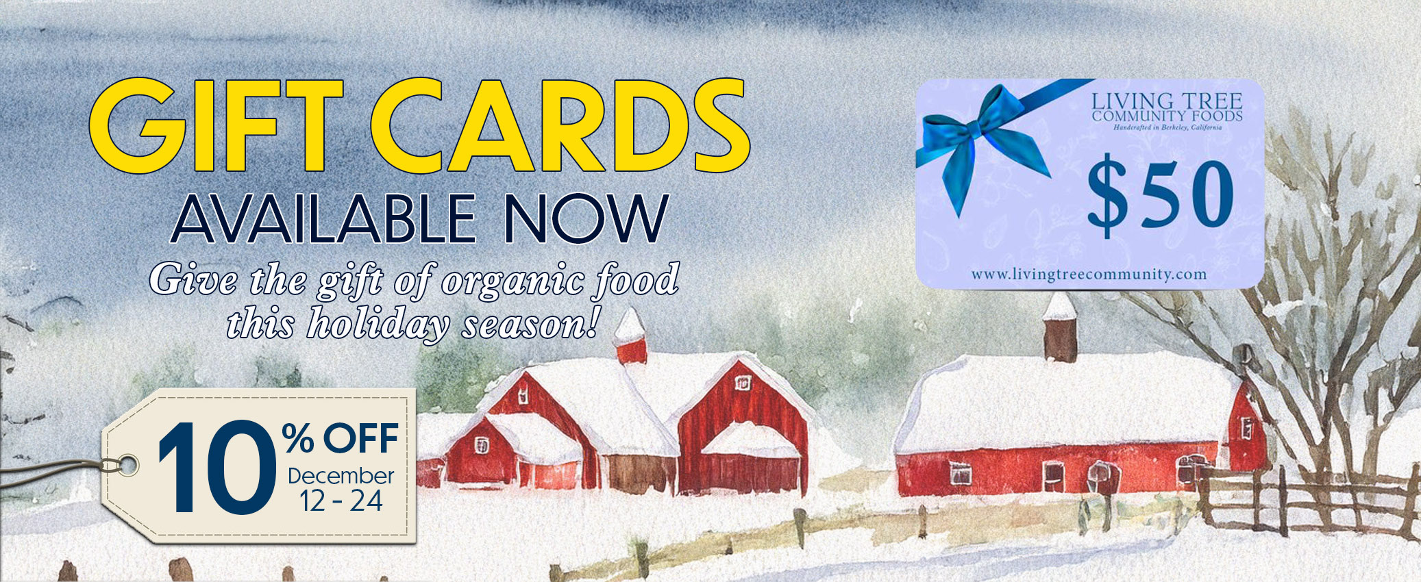 Gift Card Sale Homepage Banner