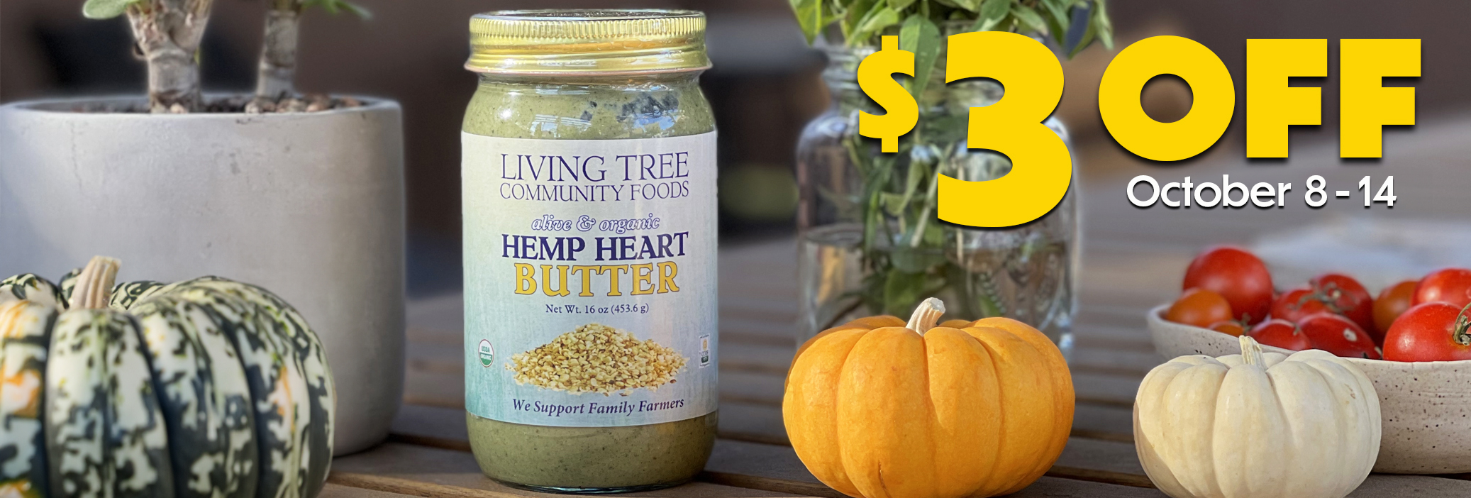 Hemp Heart Butter Weekly Sale Banner