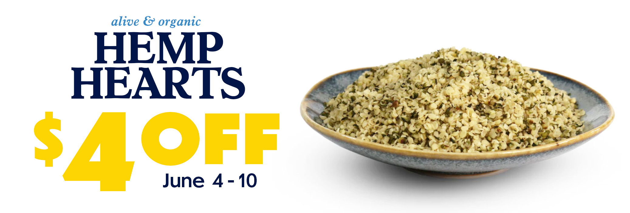 Hemp Hearts Weekly Sale Banner