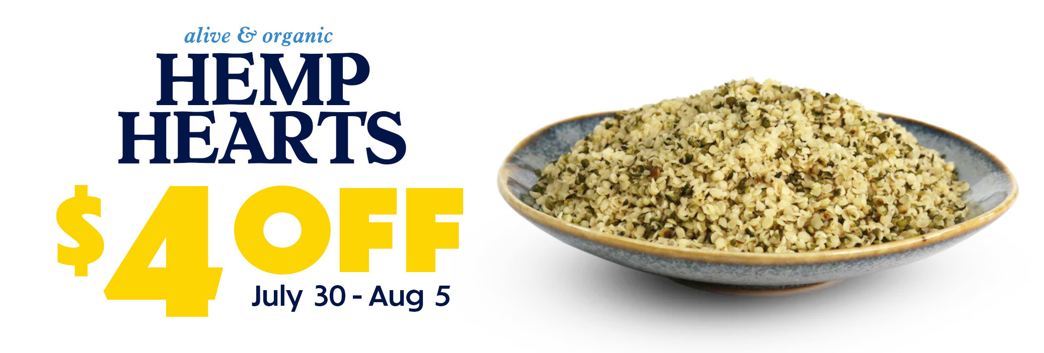 Hemp Hearts Weekly Sale Banner