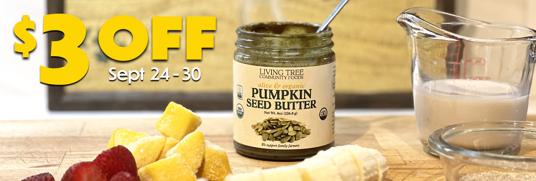 Pumpkin Seed Butter Weekly Sale Banner