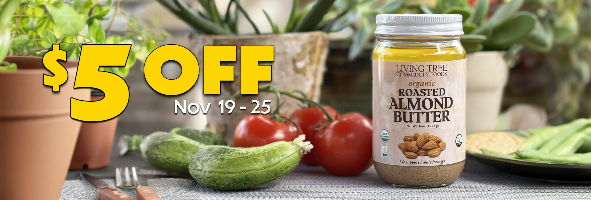 Roasted Almond Butter Weekly Sale Banner